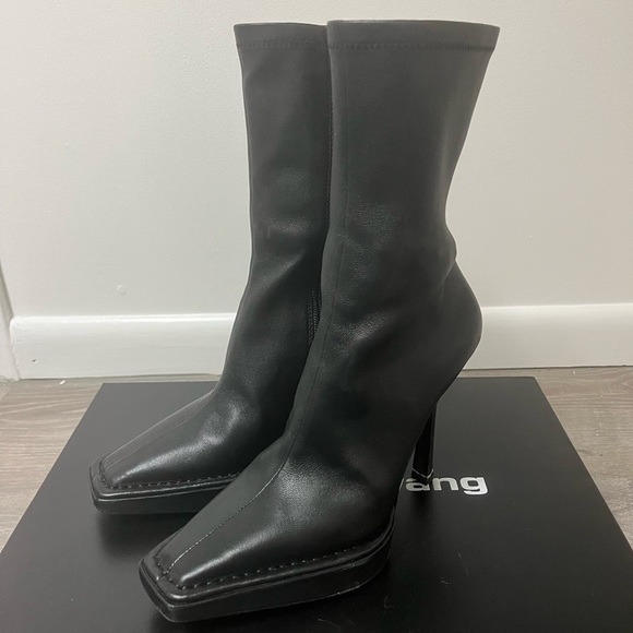 Alexander Wang Bardot Platform Bootie stretch Nappa - Picture 7 of 10